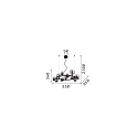 Ideal Lux pendant luminaire PERLAGE 14 flames G9 IP20, satined brass 