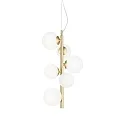 pendant luminaire PERLAGE 6 flames G9 IP20, satined brass 