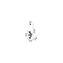 Ideal Lux pendant luminaire PERLAGE 6 flames G9 IP20, satined brass 