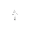 Ideal Lux 3-phase spot FOX 8W SMALL / ON-OFF 830 adjustable, on/off IP20, satined brass 