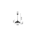 Ideal Lux pendant luminaire YURTA 300 adjustable E27 IP20, white