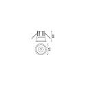 Ideal Lux ceiling recessed luminaire GAME TRIM ROUND 85MM round, rigid, UGR < 19, switchable IP40/IP20, black 