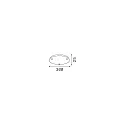 canopy ROUND STANDARD Ø 30CM 3-fold, round, white matt