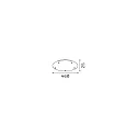 canopy ROUND STANDARD Ø 46CM 5-fold, round, white matt