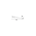 Ideal Lux wall luminaire ZIG ZAG 750 IP20, brass