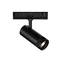 3-phase spot EOS 15W 1-10V cylindrical, swivelling, rotatable IP20, black matt dimmable