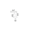 Ideal Lux 3-phase spot EOS 15W DALI cylindrical, DALI controllable, adjustable IP20, white matt dimmable