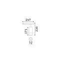 3-phase spot EOS 25W DALI DALI controllable, adjustable, focusable IP20, black matt dimmable