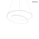 pendant luminaire OZ D60 DALI/PUSH round, DALI controllable IP20, white matt dimmable