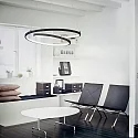 pendant luminaire OZ D60 DALI/PUSH round, DALI controllable IP20, white matt dimmable