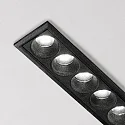 Ideal Lux recessed downlight LIKA FI SLIM  D24 12 flames, UGR < 19, slim, on/off, with trim IP20, black matt 