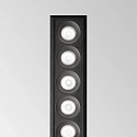 Ideal Lux recessed downlight LIKA FI SLIM  D24 12 flames, UGR < 19, slim, on/off, with trim IP20, black matt 