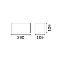 outdoor wall luminaire ATOM UP/DOWN 20CM up / down, square, adjustable IP54, anthracite 