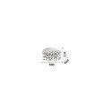 Ideal Lux ceiling luminaire ARMONY 60 IP20, white dimmable