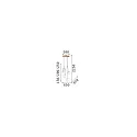 Ideal Lux pendant luminaire EQUINOXE G4 IP20, brass 