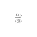 Ideal Lux ceiling recessed luminaire GAME TRIMLESS ROUND 100MM round, rigid, flush, UGR < 19, switchable IP40/IP20, white 