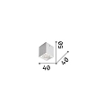 surface downlight NITRO D04 SQUARE square, rigid, with lens optics, on/off IP20, white matt dimmable
