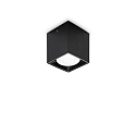 surface downlight NITRO D04 SQUARE square, rigid, with lens optics, on/off IP20, black matt dimmable