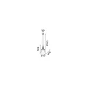 Ideal Lux pendant luminaire CONO SP1 1 flame, conical GU10 IP20, brass 