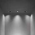 Ideal Lux recessed housing ZEUS round, black