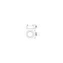 Ideal Lux recessed housing ZEUS round, white