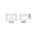 Ideal Lux outdoor wall luminaire SWIPE AP PIR with sensor, tiltable, with diffuser IP54, grey 
