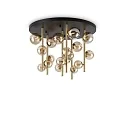 ceiling luminaire PERLAGE 18 flames G9 IP20, satined brass 