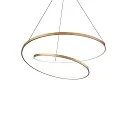 pendant luminaire OZ D80 ON-OFF round, on/off IP20, brushed brass 