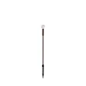 gorund spike luminaire TWIGGY SPHERE H65 IP65, coffee brown 