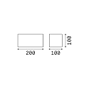 Ideal Lux outdoor wall luminaire ATOM UP/DOWN 20CM up / down, square, adjustable IP54, grey 