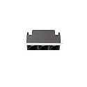 recessed downlight LIKA FI TRIM D11 3 flames, on/off, with trim, UGR < 16 IP20, white matt 