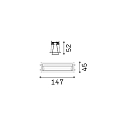 Ideal Lux recessed downlight LIKA FI WALLWASHER D15 asymmetrical, on/off, with trim IP20, white matt 