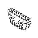 ISOLED 3-phase CLASSIC - straight connector for power tracks, stromführend, white