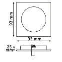 ISOLED recessed mounting frame BRUSH TWO incl. GU5.3 socket, IP20, adjustable, brushed aluminium, round, Ø 9cm