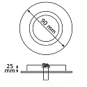 ISOLED recessed mounting frame BRUSH TWO incl. GU5.3 socket, IP20, adjustable, brushed aluminium, square, 9 x 9cm
