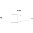 ISOLED round connector FEMALE 2-pole to clamp