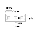 ISOLED LED SIL830-Flex strip, 12V, 9.6W, IP52, warm white