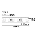 ISOLED LED SIL830-Flex strip, 24V, 9.6W, IP52, warm white