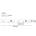 ISOLED LED SIL830-Sideled-Flex strip, 24V, 4.8W, IP52, warm white