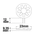 ISOLED Pin based LED board 9SMD, lateral pin, 12V AC / DC, G4, 1.5W 3000K 150lm 120°, not dimmable