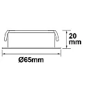 ISOLED LED Möbel-recessed spot COB with Reflektor, IP40, 3W 2700K 220lm 60°, fixed optics, nickel design