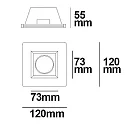 ISOLED recessed luminaire GX5.3 IP20, white