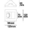 ISOLED recessed luminaire GX5.3 IP20, white