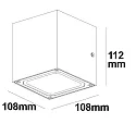 ISOLED Outdoor wall luminaire Up&Down, IP44, angular, 2x GX53, excl. lamps, aluminium / glass, anthracite