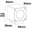 ISOLED Outdoor LED wall luminaire Up&Down, severally focusable, 2x3W CREE, IP54, 3000K 290lm 15°-90°, aluminium, silver