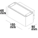 ISOLED Outdoor LED wall luminaire Up&Down, angular, 4x3W CREE, IP54, 3000K 490lm 120°, aluminium, white