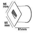 ISOLED Outdoor LED wall luminaire, recessed, IP65, angular, downbeam, 3W 3000K 100lm 60°, incl. mounting box
