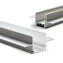 Accessory for recessed profile WING20 - Installation channel, anodized aluminium, length 200cm, for 12.5mm plasterboards