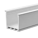 Recessed LED mount profile WING20 (straight mini-flange), anodized aluminium, length 200cm