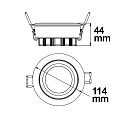 ISOLED Recessed LED spot, prismatic, ultraflat, Ø 11.4cm, 15W 4000K 1300lm 45°, swivelling, dimmable, white
